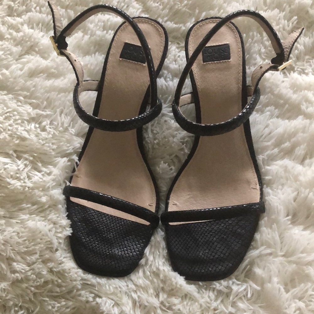 Black Wedge Sandal